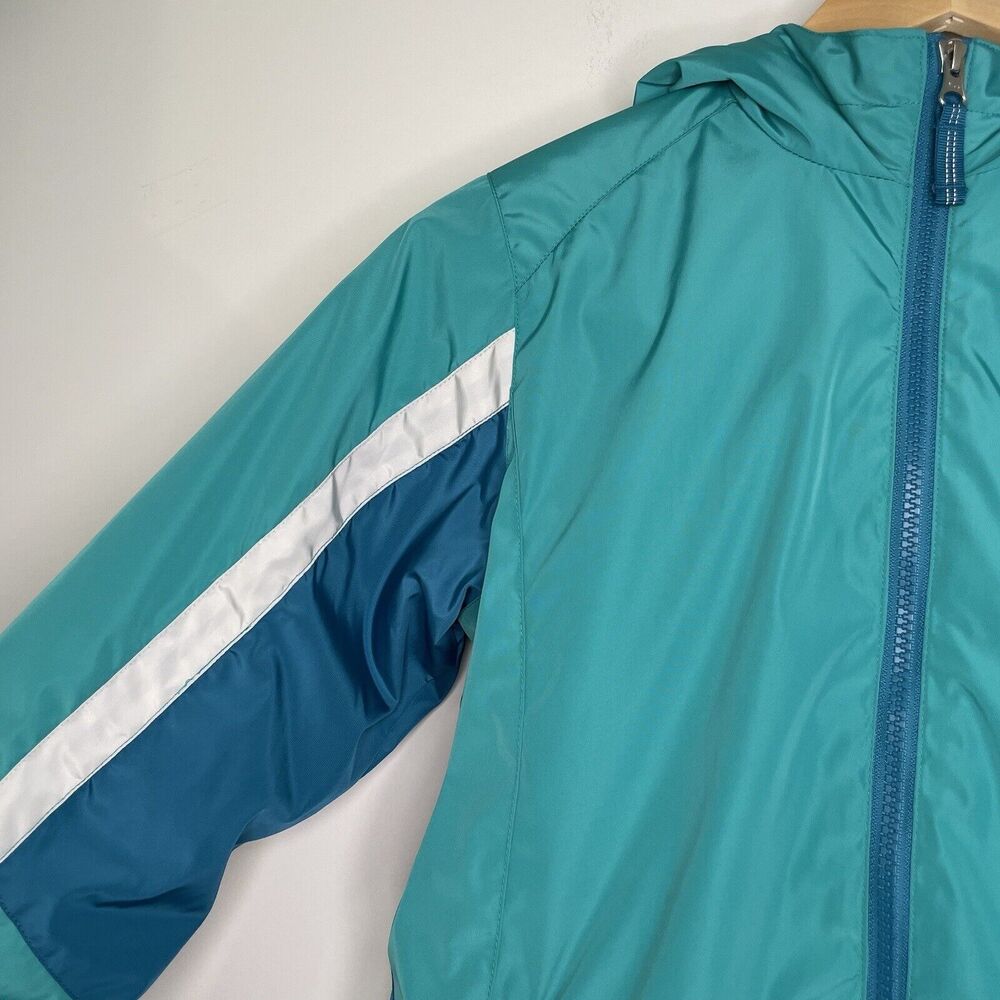 Lands' End Lined Waterproof Insulated Jacket Hooded Full Zip Kid's Medium 10-12 - Picture 2 of 9